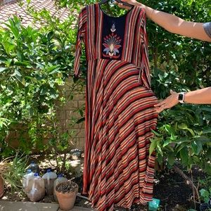 Indian maxi dress with embroidery